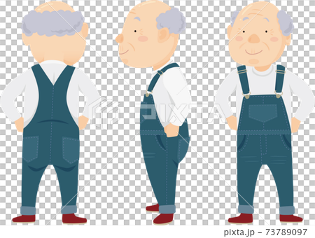 高齢男性 おじいさんのベクターイラストのイラスト素材
