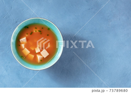 Miso soup with tofu and green onions Miso soup with tofu and green onions 73789680