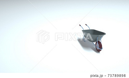3d picture garden metal wheelbarrow, design element isolated on white background. Gardening tools, a wheelbarrow for working in the garden. 3d picture garden metal wheelbarrow, design element isolated on white background. Gardening tools, a wheelbarrow for working in the garden. 73789898