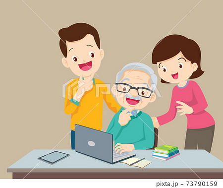 man using computer clipart for kids