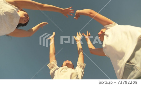 teamwork concept. team community joins hands together. group of people hands. teamwork workers carry out one lifestyle mission go to the goal . business team in the company working partnership 73792208