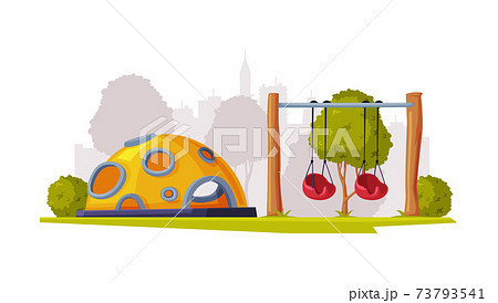 Kids Playground as Urban Summer Public Area for Playing Vector Illustration Kids Playground as Urban Summer Public Area for Playing Vector Illustration 73793541
