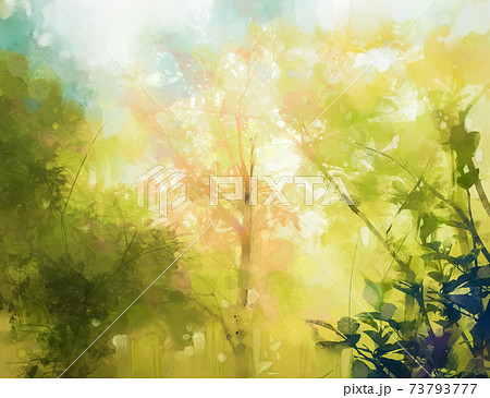 Illustration soft colorful forest and sky.... - Stock Illustration  [73793777] - PIXTA
