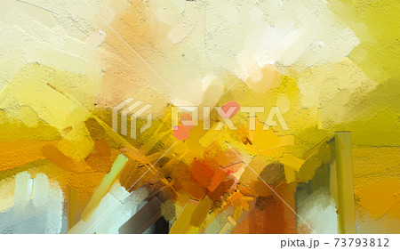 Abstract colorful oil painting on canvas texture. Hand drawn brush stroke, oil color paintings background. Modern art oil paintings with yellow, red color. Abstract contemporary art for background Abstract colorful oil painting on canvas texture. Hand drawn brush stroke, oil color paintings background. Modern art oil paintings with yellow, red color. Abstract contemporary art for background 73793812