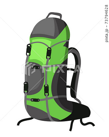 Hiking backpack flat vector illustration 73794628