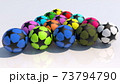 Concept of colorful balls on white 73794790