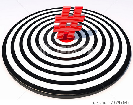 Target with hashtag concept Target with hashtag concept 73795645