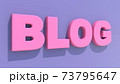 Concept of blog in various colors 73795647