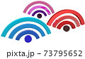 WIFI concept in various colors on white 73795652