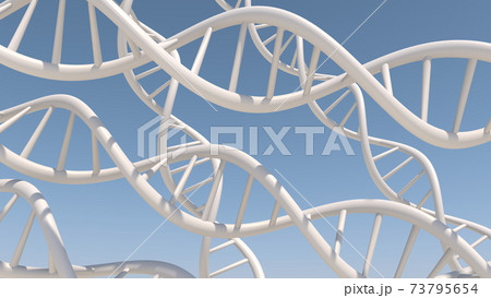 DNA strand background on blue 73795654