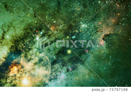 Outer space nebula, stars and galaxy. Elements of this image furnished by NASA 73797198