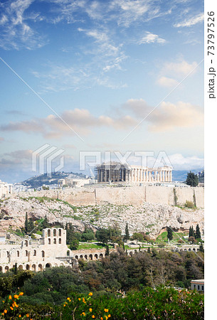 Famous skyline of Athens, Greece Famous skyline of Athens, Greece 73797526