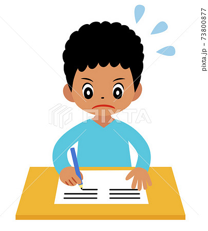 頑張って勉強する男の子 頑張って勉強する男の子 73800877