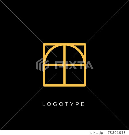 Geometric shape letter N, line monogram, decorative logo concept, linear monogram for architecture office, minimal style vector logo. 73801053