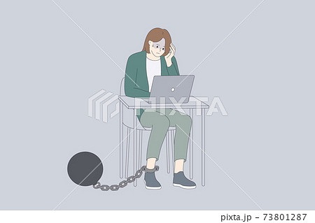 Debts and bankrupt concept 73801287