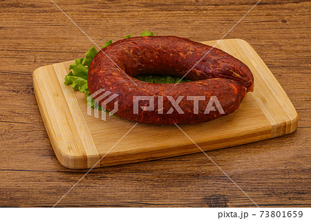 Krakowska sausage over the board 73801659