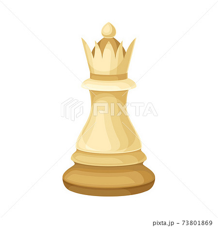 White Queen as Chess Piece or Chessman Vector Illustration White Queen as Chess Piece or Chessman Vector Illustration 73801869