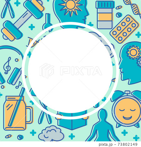 Biohacking concept banner in line style with text 73802149