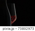 Bottle and red wine silhouette. 73802973