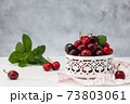 Fresh ripe cherries. 73803061