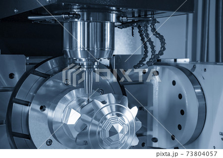 The hi-precision 5-axis machining center . 73804057