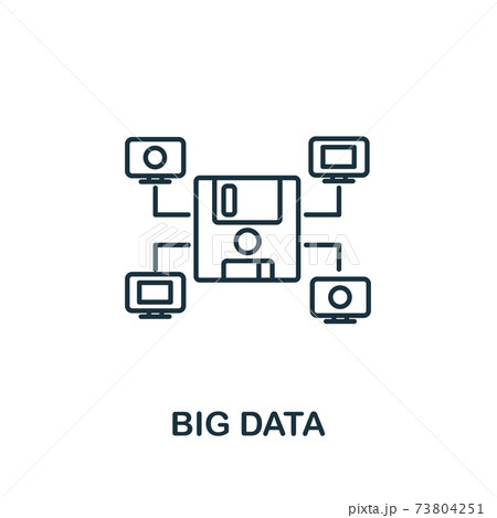 Big Data icon from industry 4.0 collection. Simple line element Big Data symbol for templates, web design and infographics 73804251