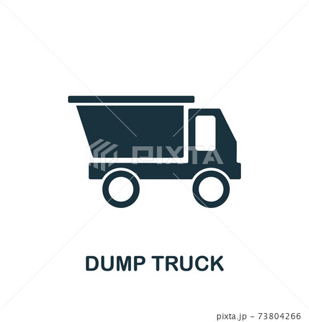 Dump Truck icon from industrial collection. Simple line Dump Truck icon for templates, web design and infographics 73804266