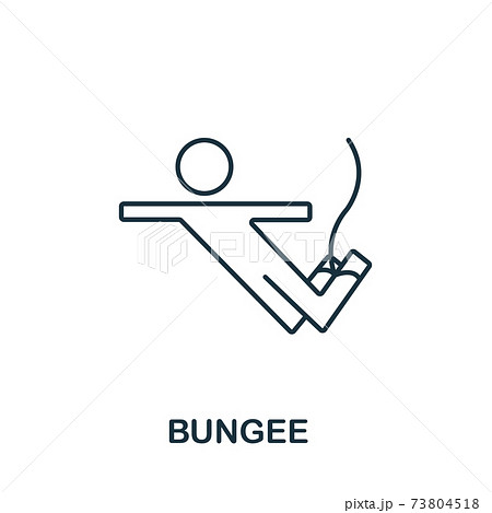 Bungee Jumping icon from hobbies collection. Simple line element Bungee Jumping symbol for templates, web design and infographics 73804518