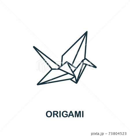 Origami icon from hobbies collection. Simple line element Origami symbol for templates, web design and infographics 73804523