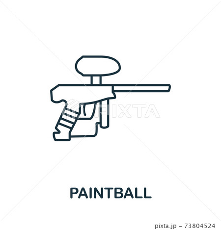 Paintball icon from hobbies collection. Simple line element Paintball symbol for templates, web design and infographics Paintball icon from hobbies collection. Simple line element Paintball symbol for templates, web design and infographics 73804524
