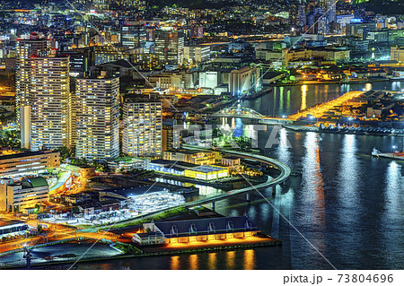 横浜ランドマークタワーから望む都市夜景 横浜ランドマークタワーから望む都市夜景 73804696