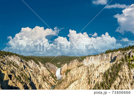 Lower Falls waterfall in Grand Canyon of Yellowstone 73806666