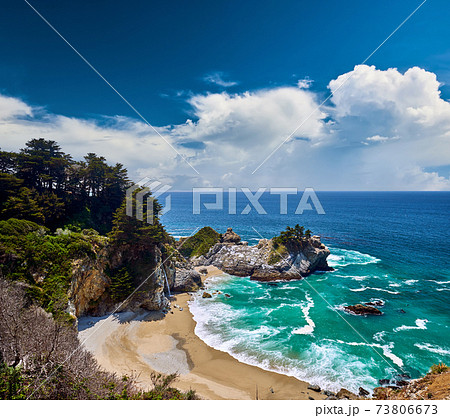 USA Pacific coast beach landscape, California USA Pacific coast beach landscape, California 73806673