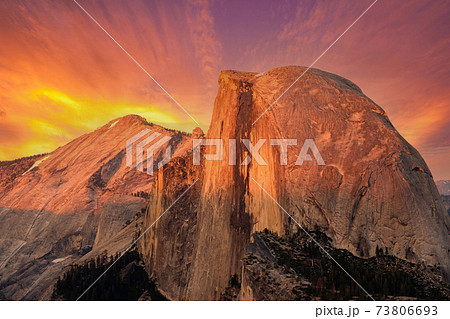 Half Dome rock formation in Yosemite National Park Half Dome rock formation in Yosemite National Park 73806693