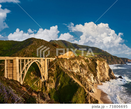 Bixby Creek Bridge on Highway 1, California 73806695