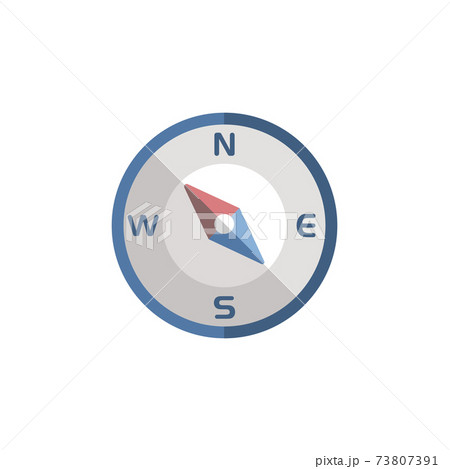 Compass north west direction. Flat icon. Isolated weather vector illustration 73807391