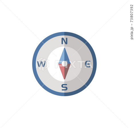 Compass south direction. Flat icon. Isolated weather vector illustration 73807392