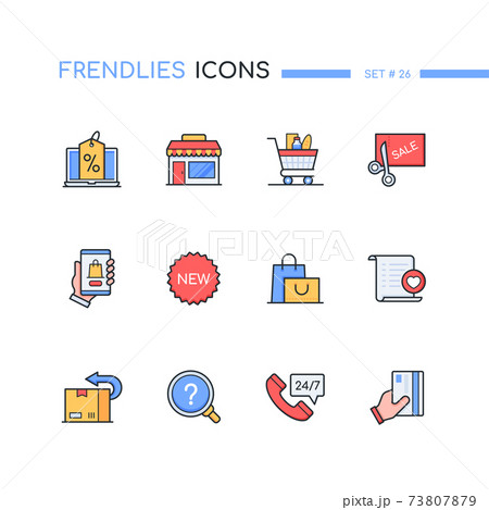 Shopping - modern line design style icons set 73807879