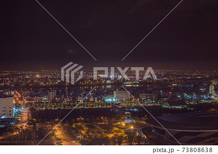 The architecture shimmering under the night-lit city makes the city more vibrant in Da Nang, Vietnam The architecture shimmering under the night-lit city makes the city more vibrant in Da Nang, Vietnam 73808638