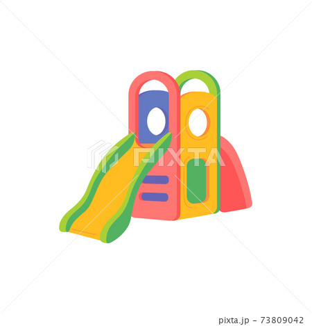 Vector illustration of colorful kids slide for outdoor fun play on playground 73809042