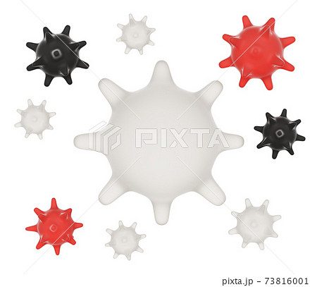 Abstract virus strain model coronavirus, covid-19, 3d illustration Abstract virus strain model coronavirus, covid-19, 3d illustration 73816001