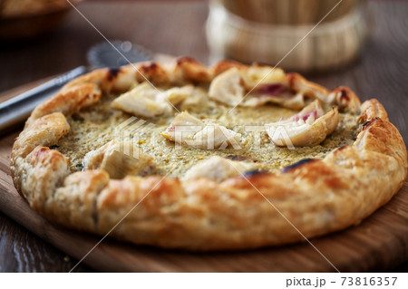 Artichoke Flan Freshly Baked. High quality photo. 73816357