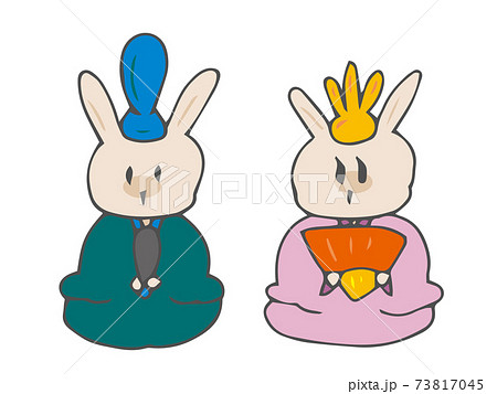 ひなまつり　3月3日　雛人形　春　うさぎ 73817045