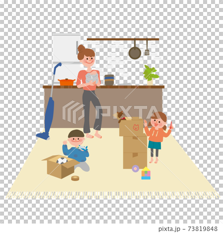 Moving scenery (packing with family) 73819848