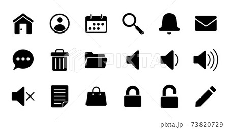 Solid essential UI Icon set. 73820729