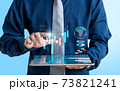 Businessman trading stock market and show modern graph chart on tablet screen 73821241