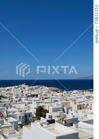 【ギリシャ】ミコノス島ミコノスタウンとエーゲ海 【ギリシャ】ミコノス島ミコノスタウンとエーゲ海 73822253