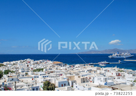 【ギリシャ】ミコノス島ミコノスタウンとエーゲ海 【ギリシャ】ミコノス島ミコノスタウンとエーゲ海 73822255