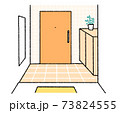 日本のごく普通の片付いている玄関 73824555