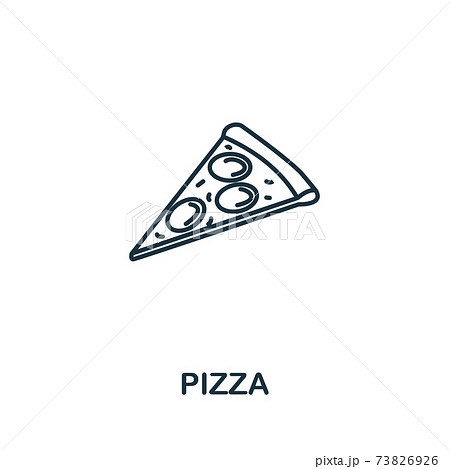 Pizza Icon From Fastfood Collection Simple のイラスト素材